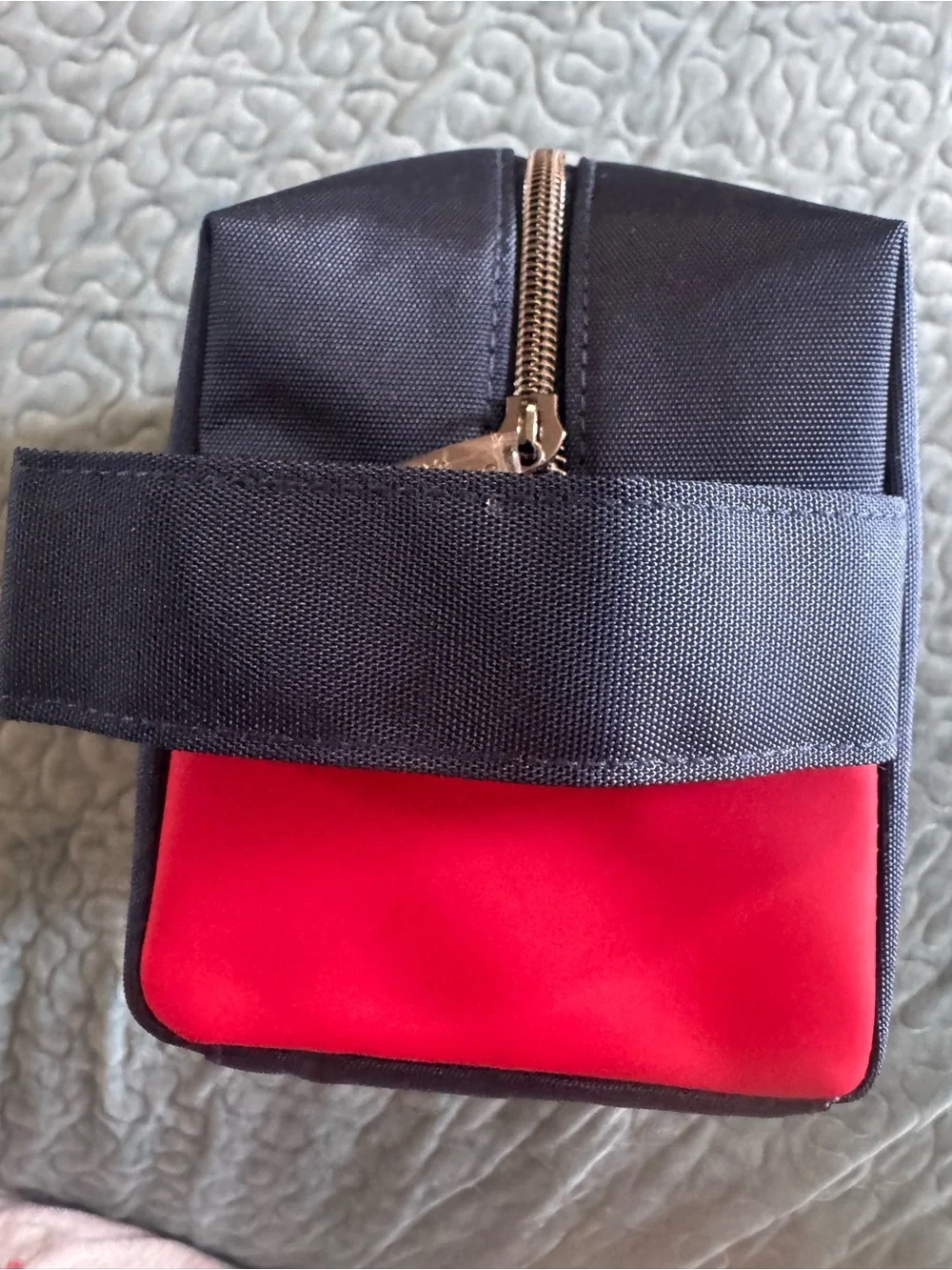 Jimmy Choo Navy Cosmetic Pouch with Pink Trim